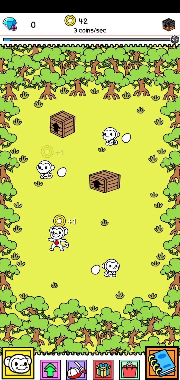 Jungle board with mutated monkeys and delivery crates