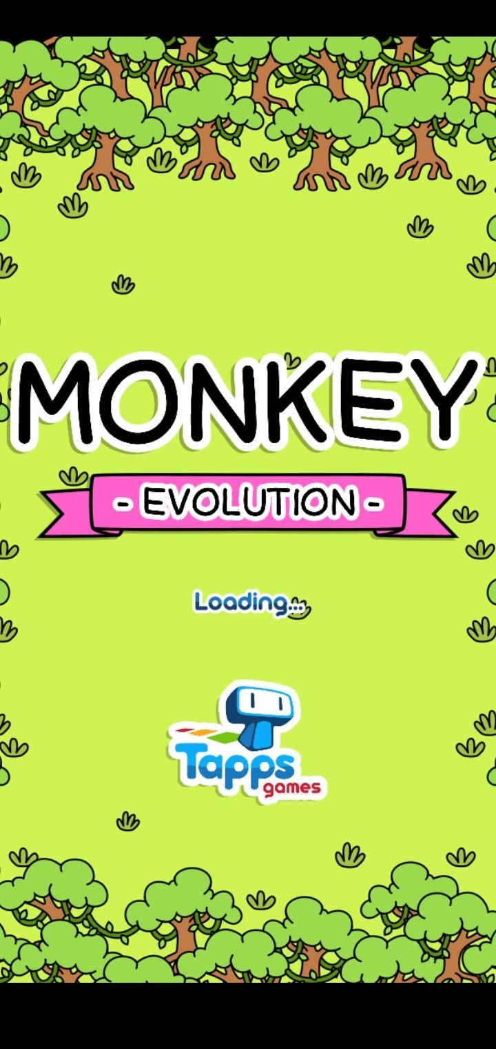 Official Monkey Evolution loading screen from the current Tapps client