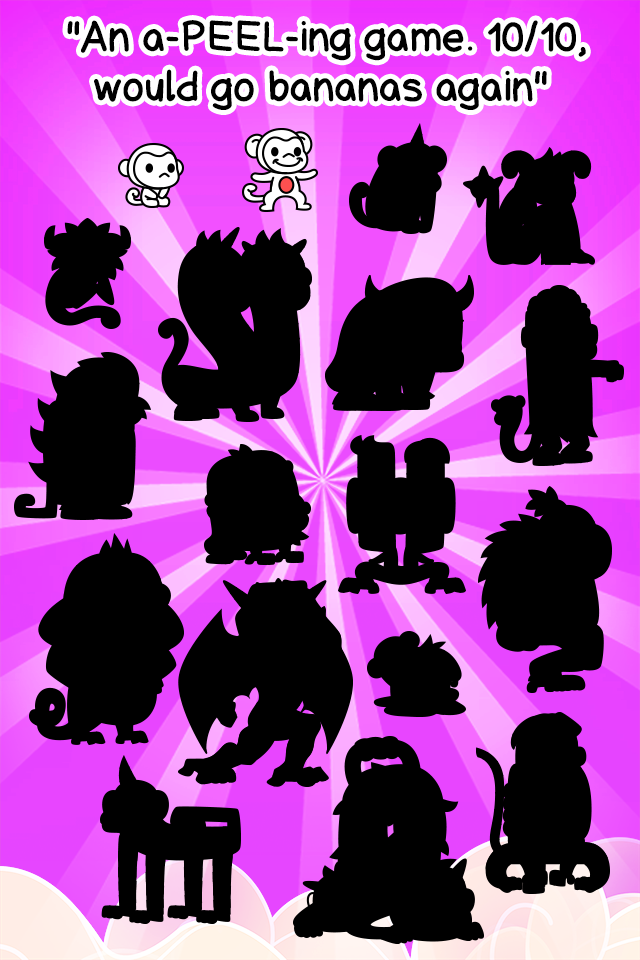 Late Monkey Evolution silhouettes including oversized Titan shapes